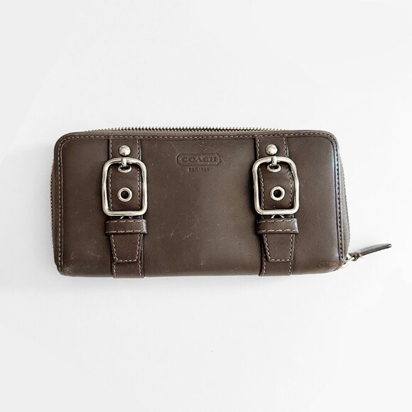 Coach - Brown Leather Wallet - Picture 1 of 4